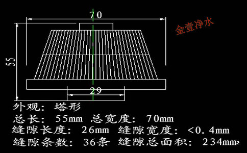 0.5噸型號abs塔型短柄濾頭尺寸及技術參數(shù)